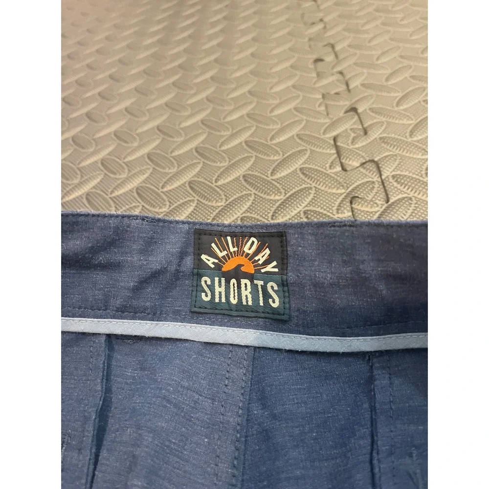 Faherty All Day Shorts Mens 34 Blue Recycled Stretch Hybrid MSC0012